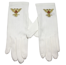 Scottish Rite 32 degrees gloves wings up